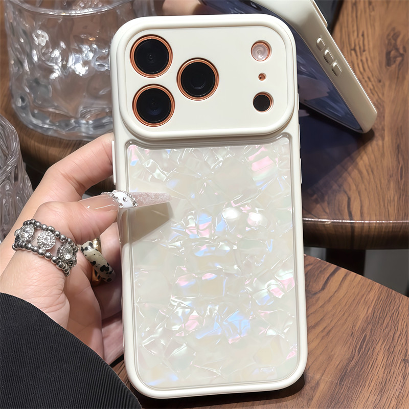 ins简约梦幻贝壳纹适用iphone17promax手机壳苹果16Pro新款华为Mate80创意vivoX300全包防摔保护套小米17Pro