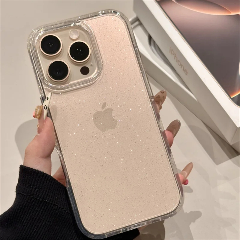 适用于苹果手机壳16promax手机壳iphone14闪粉透明11高级感12网红新款情侣爆款xr硅胶软壳xs软壳16PM手机套15