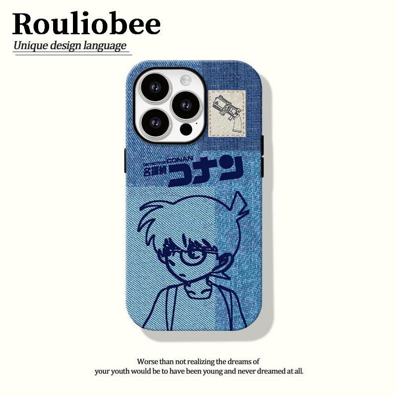 牛仔柯南适用苹果15手机壳iPhone16promax卡通华为mate70荣耀vivo个性小米超火菲林二合一防摔套OPPO网红超火