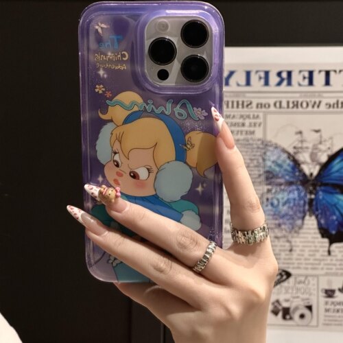 卡通花栗鼠桑普兔适用苹果14手机壳iPhone15promax羽纱IMD华为mate60荣耀200防摔Pura70小米k70女vivoppox100