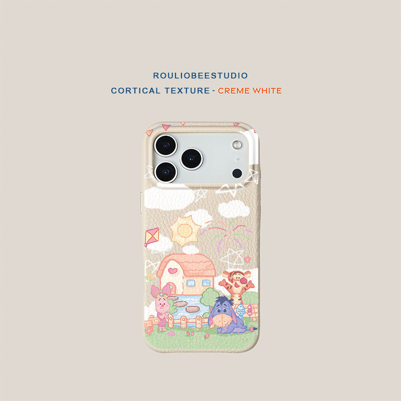 跳跳虎野餐适用iPhone17promax苹果16pro手机壳华为Mate80新款高颜值皮纹荣耀500多色vivox300小米17Pro软壳