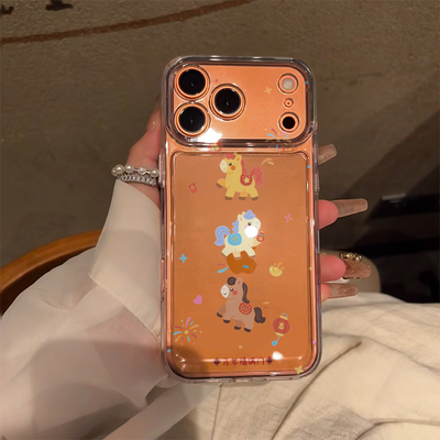 新年招财小马适用苹果17promax手机壳iPhone16pro太空壳华为Mate70防摔Reno13vivox200小米17pro硅胶荣耀300