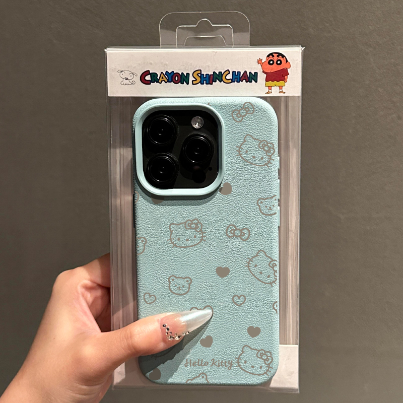 卡通KT熊爱心适用苹果16/15promax手机壳iphone14pro可爱卡通13软壳12女新款11荔枝纹肤感防摔plus多色软套壳