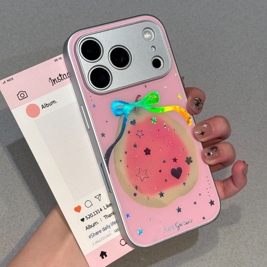 雪梨镭射星星适用苹果17promax手机壳新款碳纤维肤感银iPhone16pro华为mate70保护套小米17pro防摔vivox300软