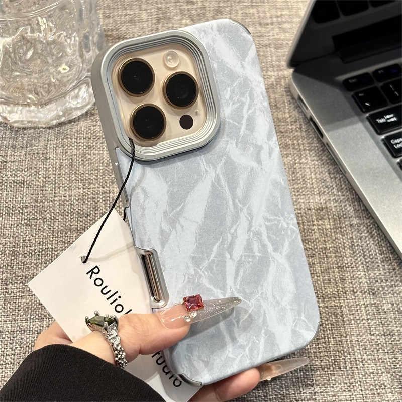 绒布雪山纹适用iPhone16pro苹果15手机软壳17prom