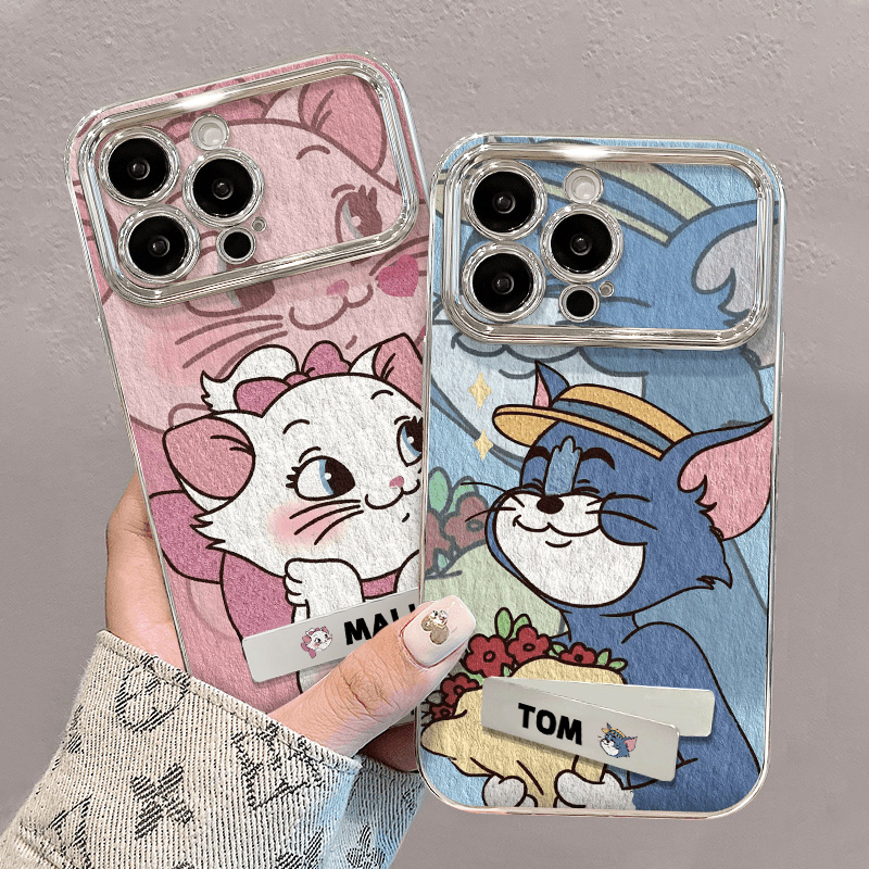 情侣手机壳苹果15新款14Promax油画卡通iPhone13汤姆11玛丽猫12秀恩爱xsmax视窗华为Pura70荣耀vivo小米OPPO