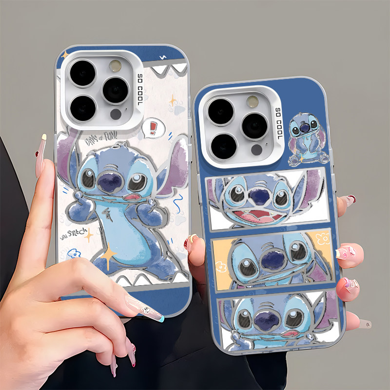 吐舌头史迪奇适用苹果15promax手机壳16pro华为mate60新款pura70元气壳OPPOReno12/vivos19x100女iQOO小米14