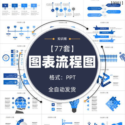 图表流程图ppt动态模板逻辑递进关系数据分析树状可视化甘特图