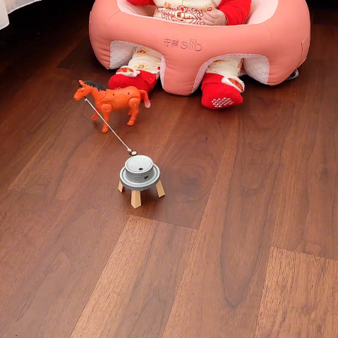 抖音同款电动小马拉磨仿真马拉磨小毛驴拉磨转圈小马趣味儿童玩具