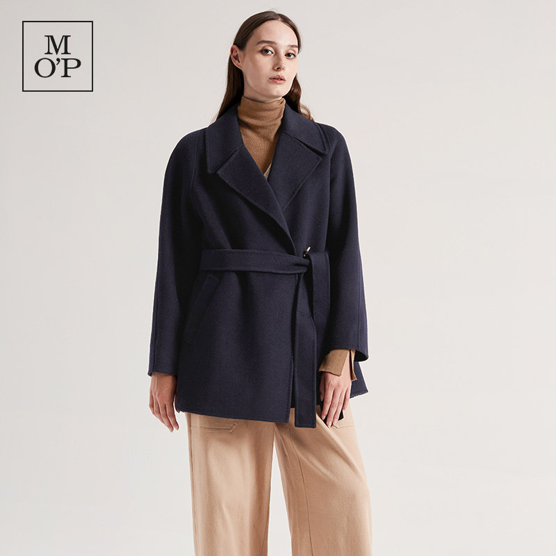 Marc O'Polo/MOP 秋季新品绵羊毛休闲短外套宽松毛呢大衣女士怎么样,好用不?
