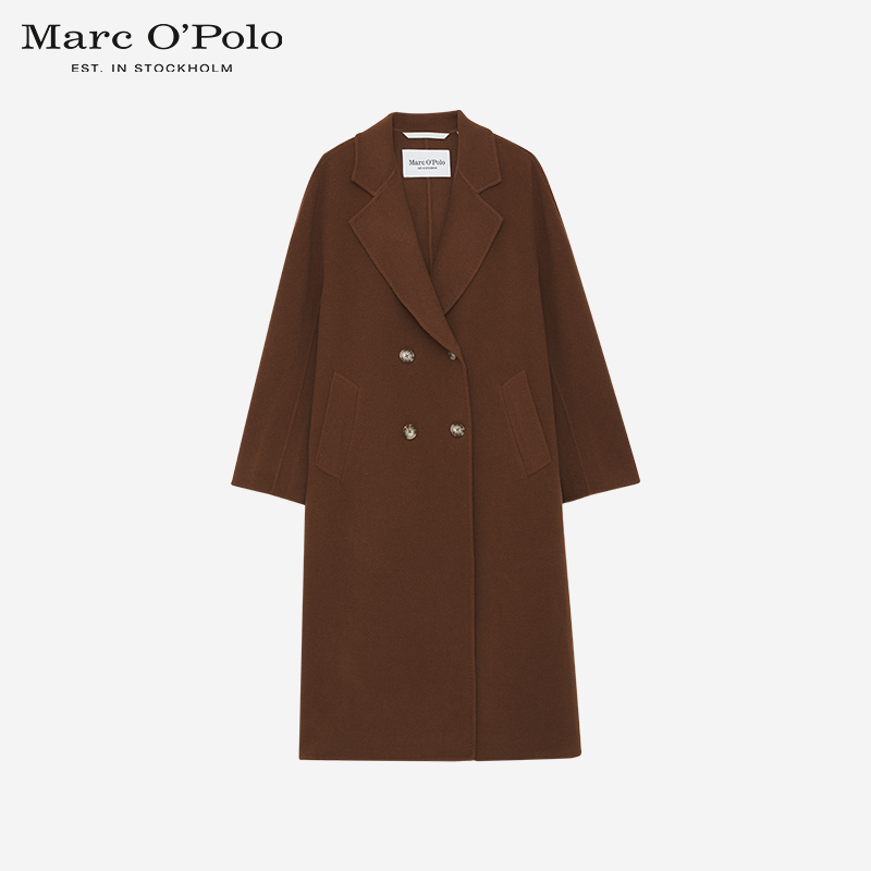Marc O'Polo/MOP冬复古气质时尚长款羊毛大衣保暖女装外套