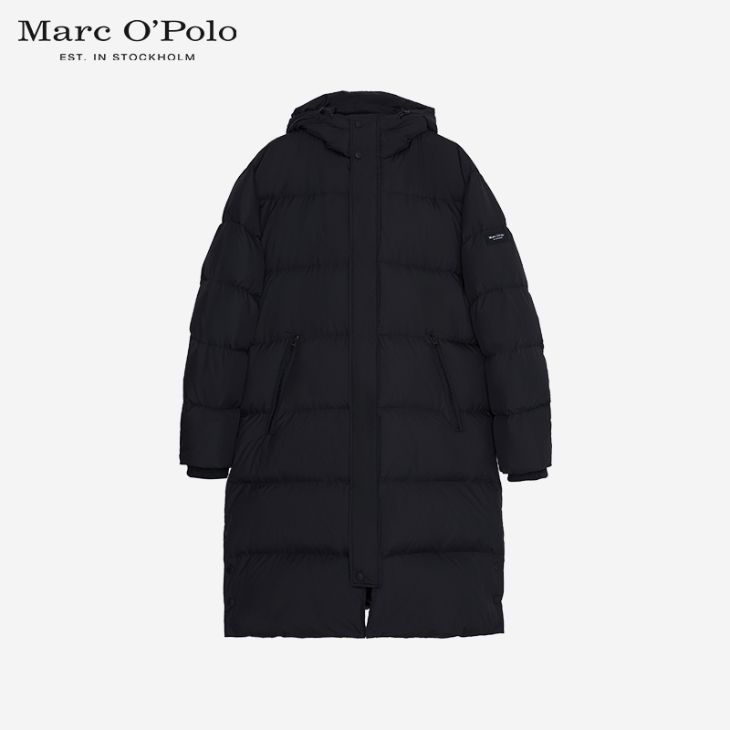 Marc O'Polo/MOP秋冬男士长款连帽羽绒服加厚白鸭绒休闲保暖外套