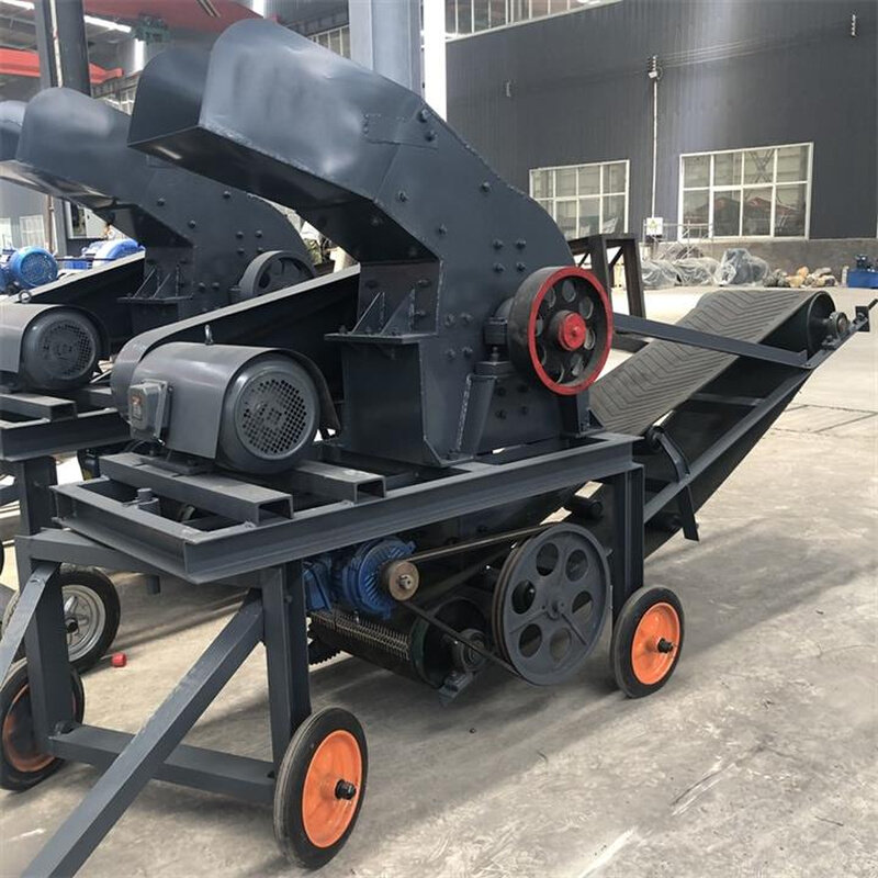 现货新品2021j锤式破碎机碎石破碎石头石子粉K碎移动制砂机鹅卵石