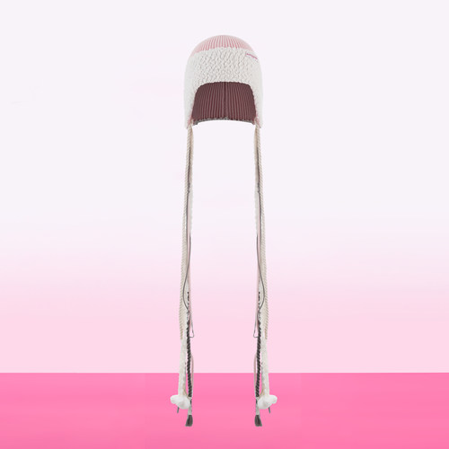 BCG软糯粉色针织滑雪帽