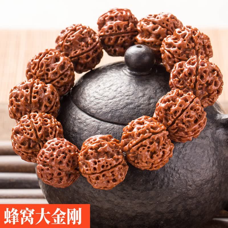 尼泊尔大金刚菩提手串爆肉双龙纹5五瓣6六瓣精挑原籽菩提沉水礼物