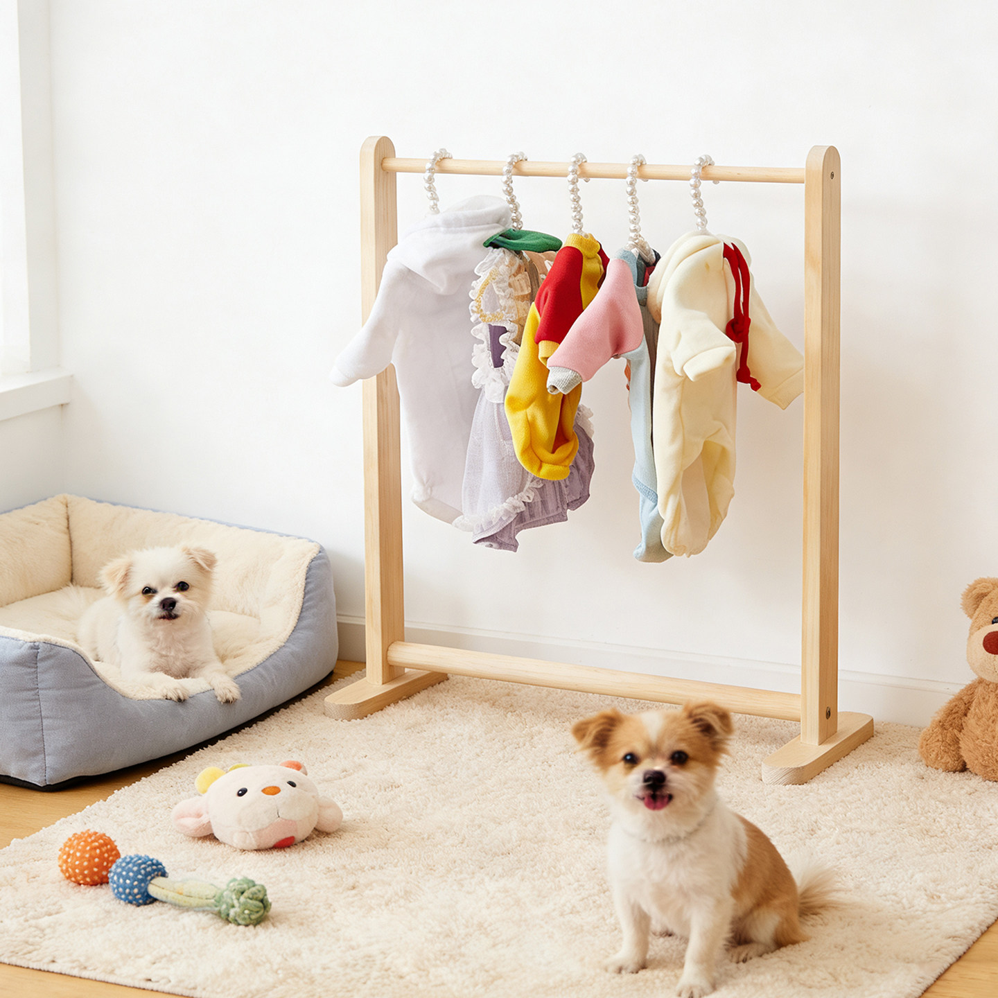 宠物衣架小狗狗挂衣架落地式实木衣帽架猫咪专用衣服收纳架展示架,宠物/宠物食品及用品,宠物衣架,淘宝优惠券,粉丝福利购,淘宝优惠卷