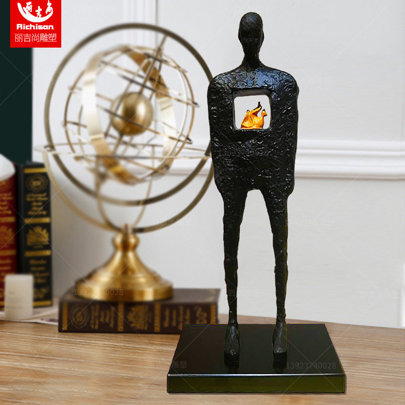 仿真铜人雕塑摆件室内装置艺术馆美陈商业装饰大型不锈钢雕塑摆件