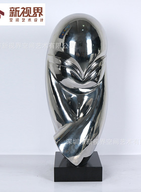 厂价直销不锈钢雕塑高档酒店会所抽象现代复古女人室内摆件艺术品