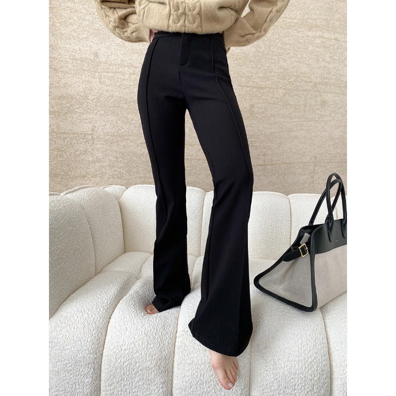 司南 超模好比例 立裁中缝设计感修身显瘦加绒休闲喇叭裤