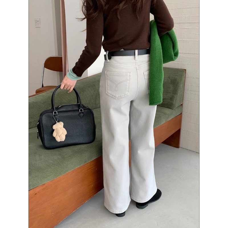 3th Morning 博主挚爱款 复古高腰直筒加绒阔腿牛仔裤,女装/女士精品,牛仔裤,淘宝优惠券,粉丝福利购,淘宝优惠卷