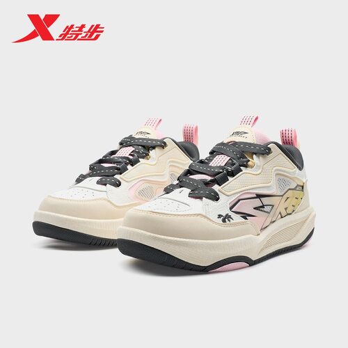 特步启浪CTR女子2025夏季新款经典休闲简约运动板鞋975218310006