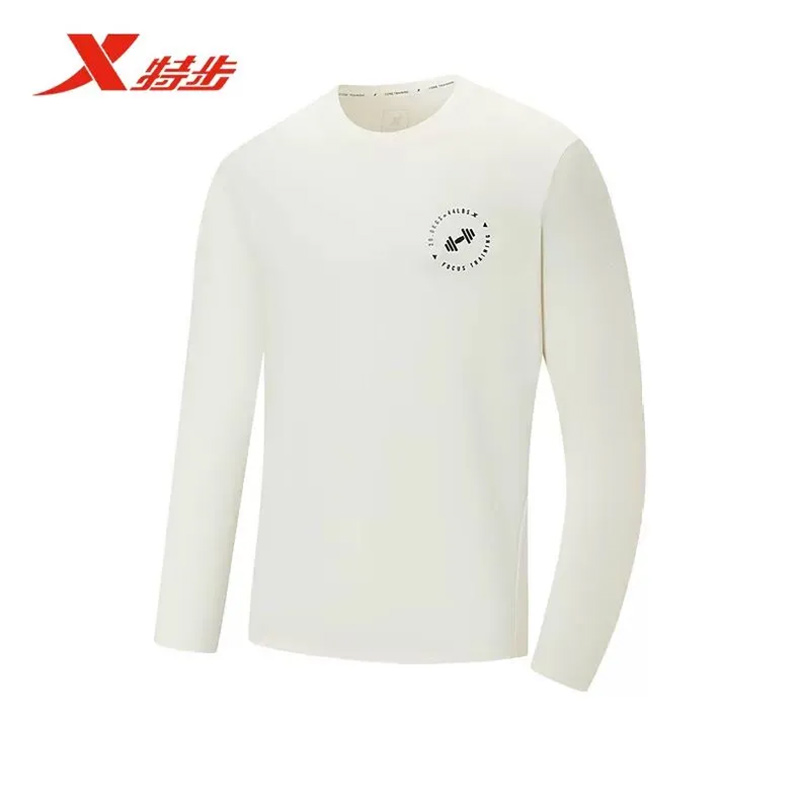 特步长袖针织衫男2025秋新款