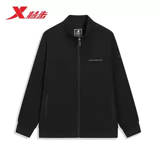 特步针织保暖外套男2026春新款立领休闲跑步运动百搭974129060206,运动服/休闲服装,运动茄克/外套,淘宝优惠券,粉丝福利购,淘宝优惠卷