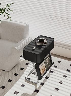 德国进口FZY客厅沙发边柜创意黑色边几简约可移动床头桌中古茶几
