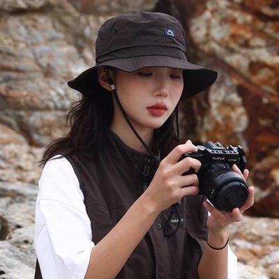 户外徒步登山遮阳防紫外线速干渔夫帽女夏季防晒运动透气骑行帽男