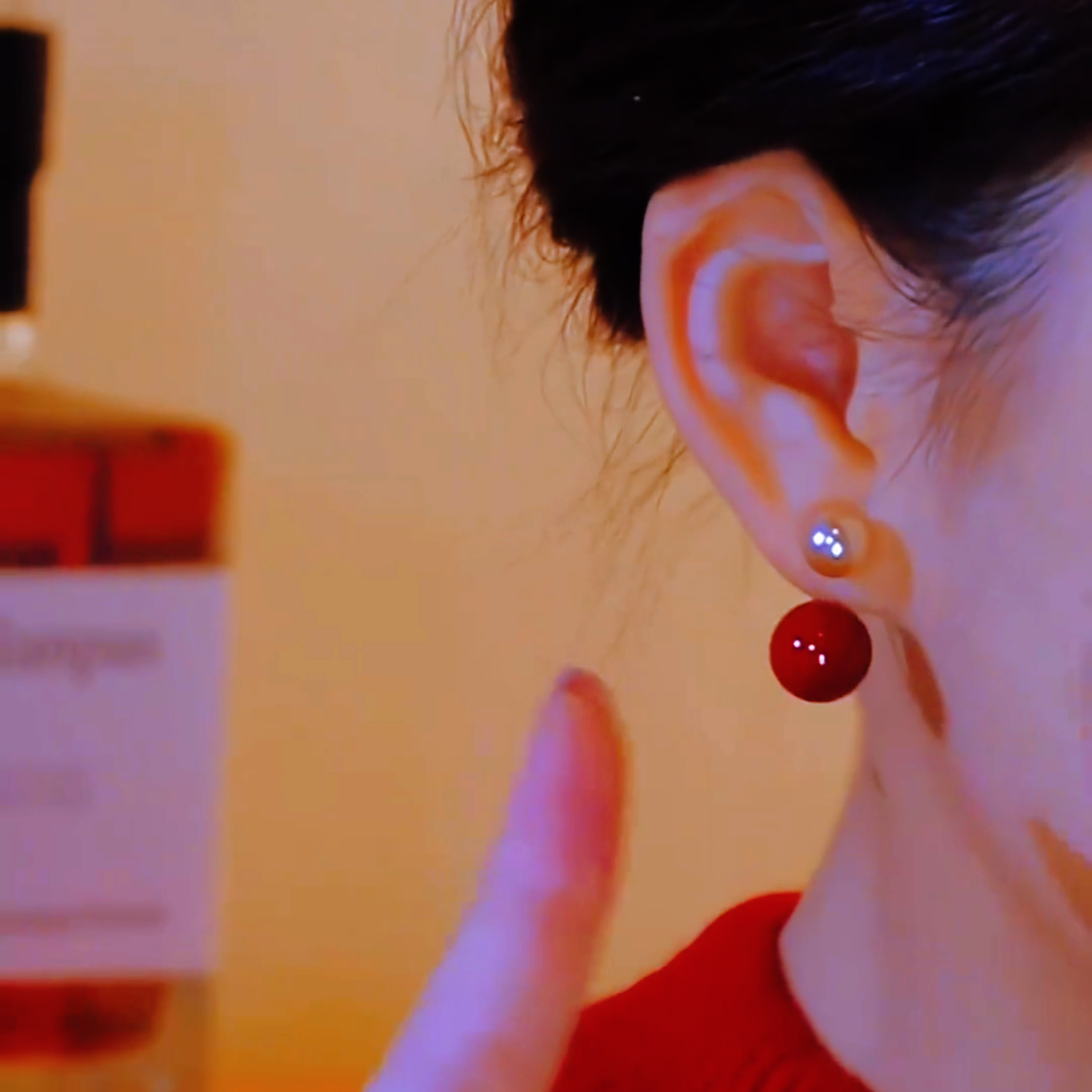 耳环2025新款爆款高级感安可拉红珍珠两戴豆豆耳钉女时尚百搭,珠宝/钻石/翡翠,耳饰,淘宝优惠券,粉丝福利购,淘宝优惠卷