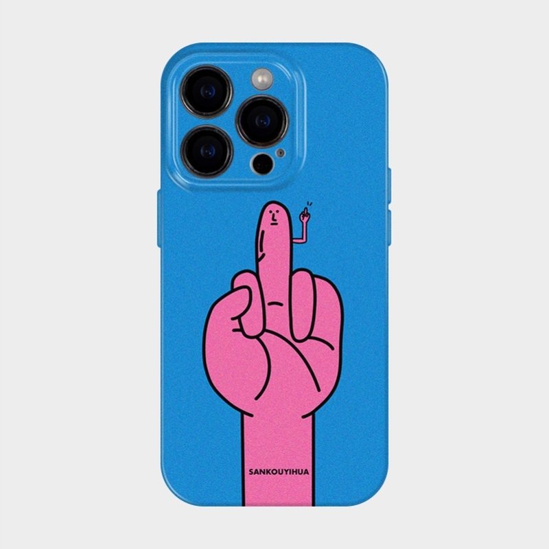 国际手势 适用iPhone16promax手机壳2025新款时尚男15plus趣味搞怪苹果14软壳网红爆款13mini原创荣耀恶搞12
