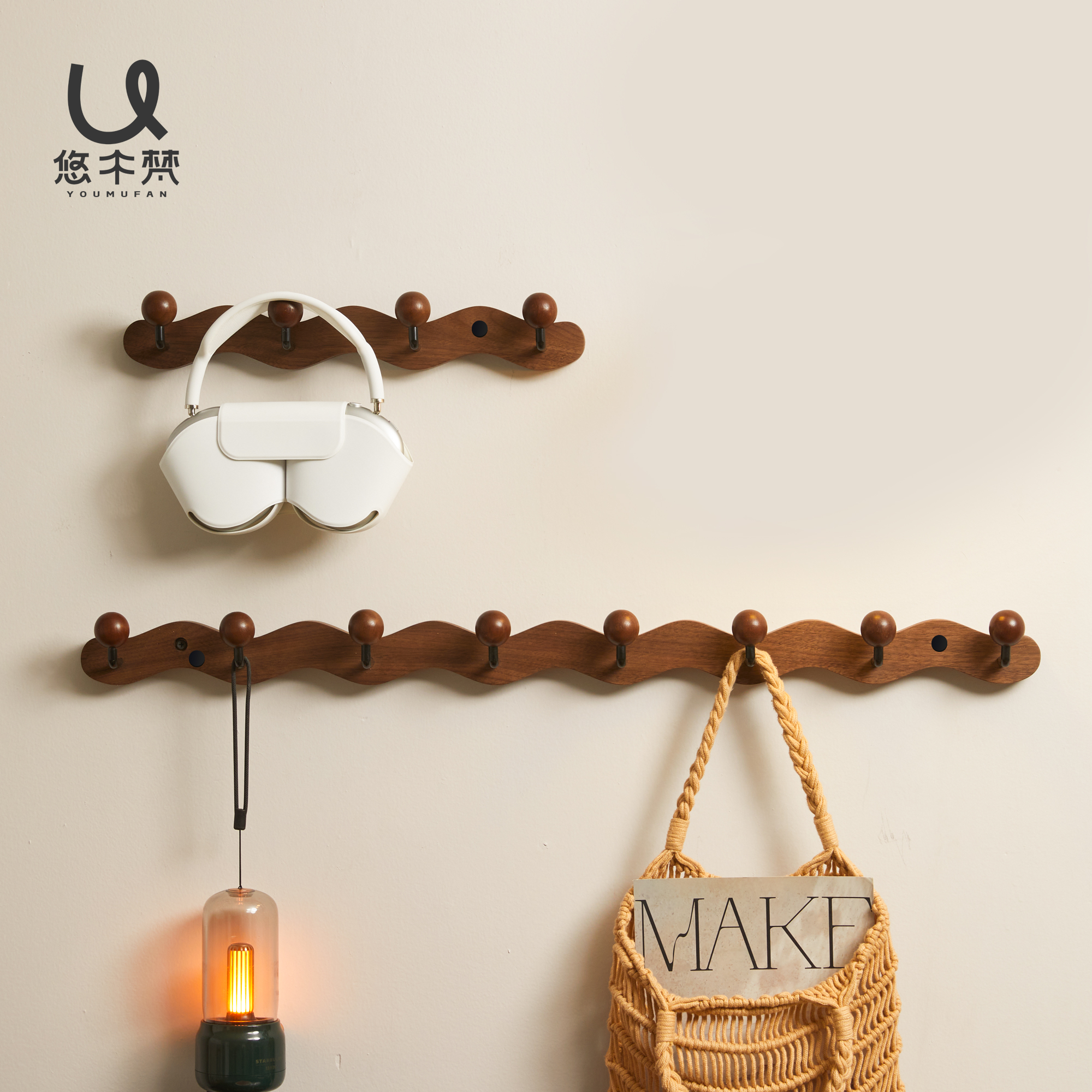 中古星球挂衣架墙上壁挂创意入户门口玄关挂衣钩高级复古装饰挂钩