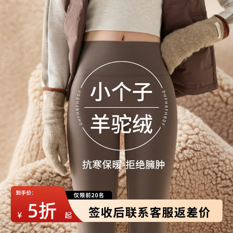 生活豆小个子羊驼绒鲨鱼裤女2026