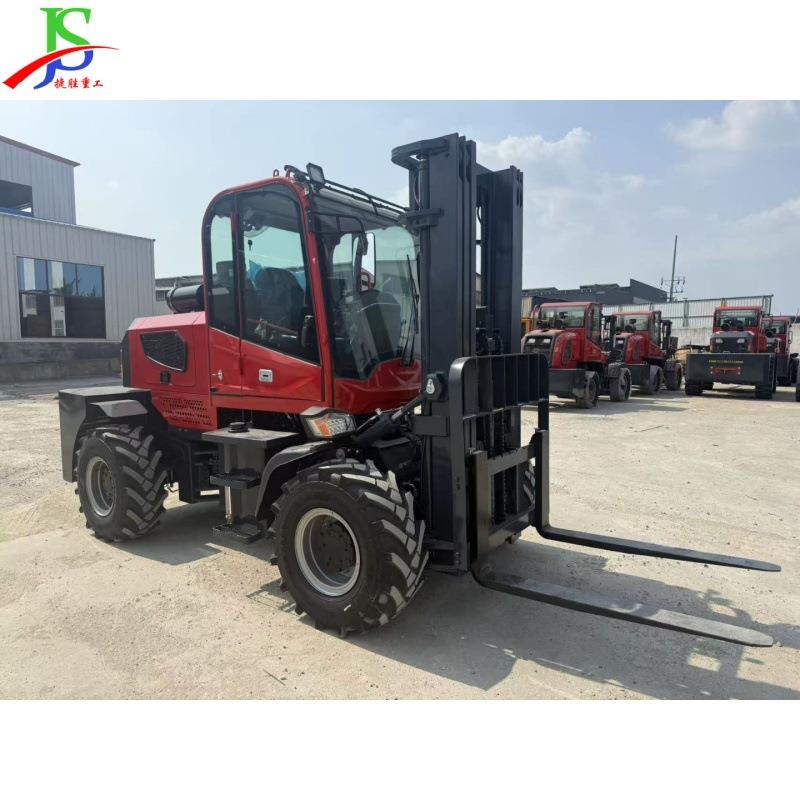 四驱越野叉车 物流集装箱搬运叉装车 工地建筑越野叉车