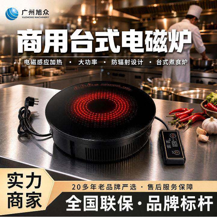 旭众台式电磁炉电磁感应防辐射煮食炉餐饮连锁厨房专用电磁烹饪器