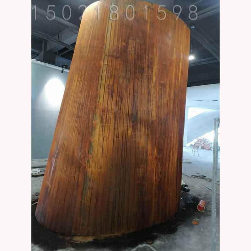 耐候钢板锈色包门头上海锈蚀处理焊接安装Q235NH包边门套做旧