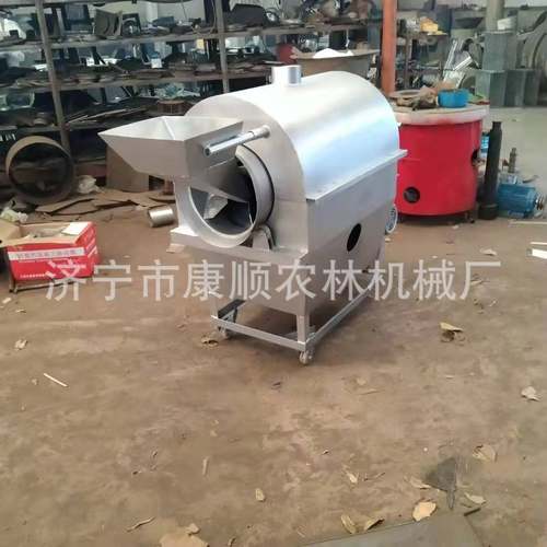 虾米海鲜炒货机 不锈钢杂粮炒货机图片 不锈钢滚筒翻炒机型号