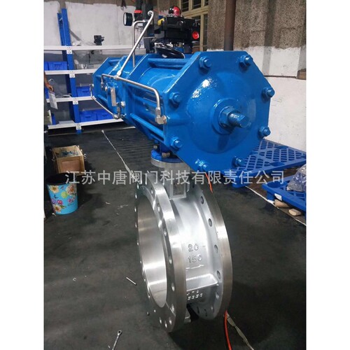 D643W-150LBP/RL气动美标三偏心法兰蝶阀 美标硬密封全金属蝶阀