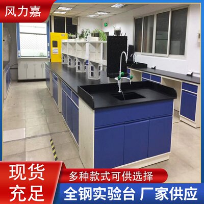 供应学校全钢实验台化学物理试验边台设备理化板实验室工作台