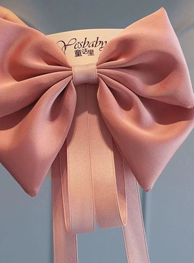 高级感儿童大蝴蝶结发夹公主后脑勺过新年头饰小女孩红色女童发饰