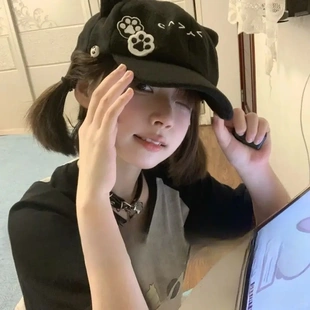 帽子亚文化猫猫猫爪亚比萌宅系猫耳帽子鸭舌帽二次元亚文化萌宅系