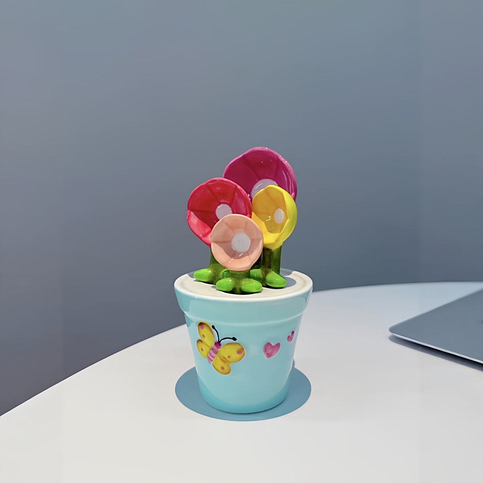 蝴蝶花瓣勺烘焙刻度量勺图片