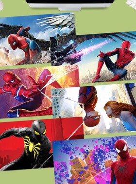 蜘蛛侠超大号游戏鼠标垫漫威动漫创意桌垫办公书桌键盘垫个性定制