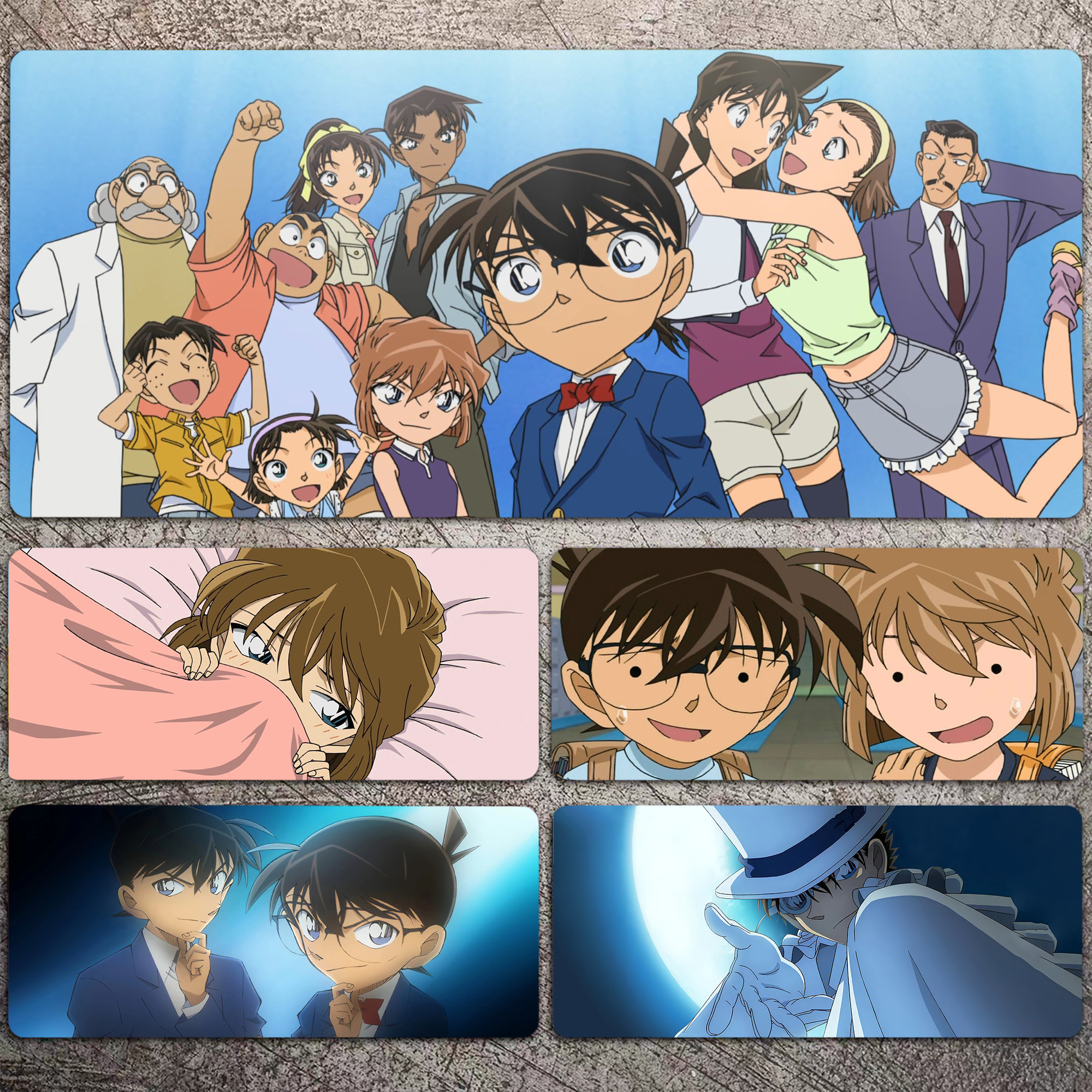 动漫柯南周边学习桌垫怪盗基德超大号灰原哀鼠标垫二次元电脑女生