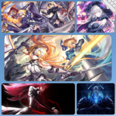 动漫fate桌垫fgo鼠标垫贞德超大号Saber锁边吾王书桌垫子二次元