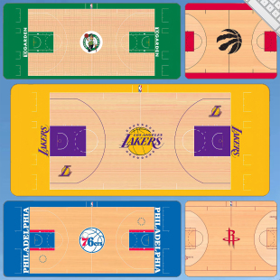 学习桌垫NBA球队鼠标垫超大号锁边湖人篮网凯尔特人76人篮球定制