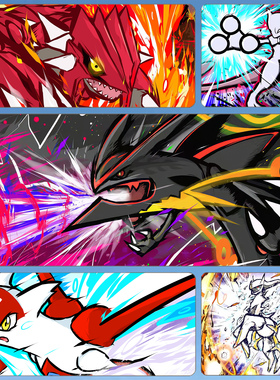 鼠标垫宝可梦神奇宝贝书桌垫子口袋妖怪超大号裂空座电脑办公学习