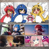 孤独摇滚鼠标垫超大可定制男女生电竞游戏动漫电脑桌垫键盘滑鼠垫