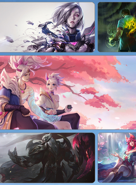 超大号游戏鼠标垫子加厚LOL英雄联盟网吧电竞键盘垫办公桌垫定制