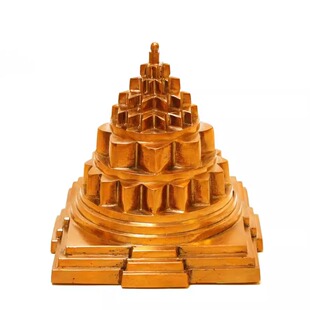 素 印度国际直邮Panchaloha 冥想 4英寸五大元 Yantra Maha Meru